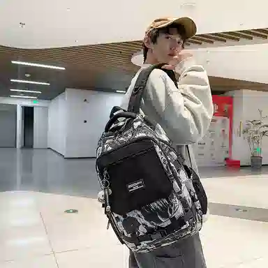 德力熊 潮酷个性时尚 尼龙 双肩包 男女同款情侣款 多色