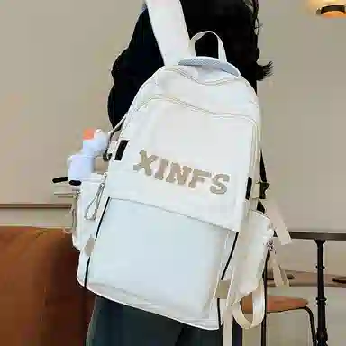 彤彤兔 韩系时尚百搭学生 尼龙 书包背包双肩包 男女同款情侣款 多色