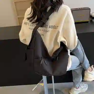 OUZIHUANG Simple Commuter Shoulder Bag Nylon