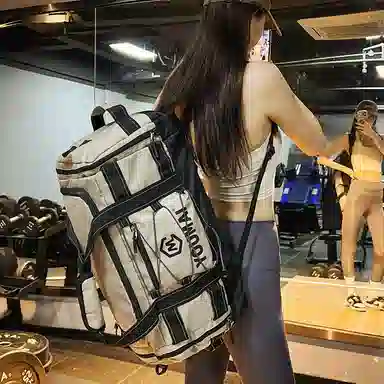 德力熊 短途斜挎包大容量 尼龙布 健身包 男女同款情侣款 黑色\粉色\卡其色\蓝色\黄色\白色\青绿色