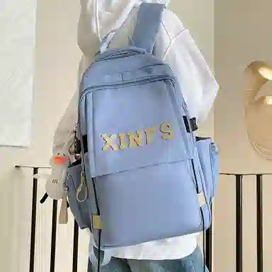 彤彤兔 韩系时尚百搭学生 尼龙 书包背包双肩包 男女同款情侣款 多色