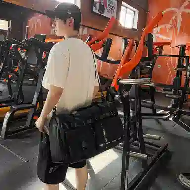 德力熊 大容量干湿分离 尼龙 健身包 男女同款情侣款 黑色/粉色/卡其色/蓝色/黄色/军绿色