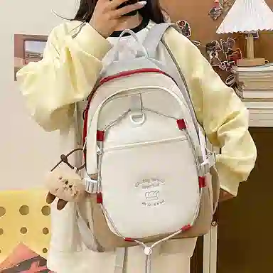 彤彤兔 百搭高颜值学生 尼龙 书包背包双肩包 女款 多色