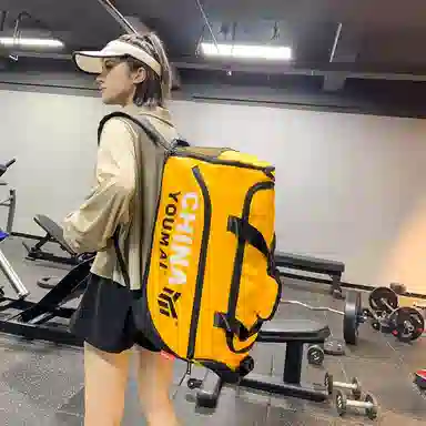 德力熊 多功能运动训练 尼龙 健身包 男女同款情侣款 黑色粉色卡其色玫红色黄色军绿色