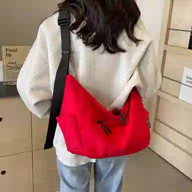 OUZIHUANG Simple Commuter Shoulder Bag Nylon