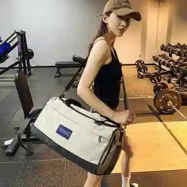 德力熊 出差便携 尼龙 健身包 男女同款情侣款 黑色粉色红色卡其色蓝色军绿色灰色