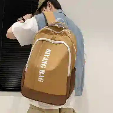 彤彤兔  简约百搭书包 尼龙 双肩包 大号 男女同款情侣款 多色