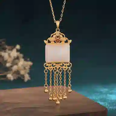 彤彤兔 国风旗袍汉服配饰古法金工艺复古 铜 项链 女款