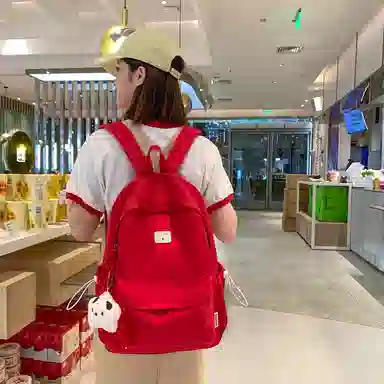 德力熊 简约大容量 尼龙 双肩包