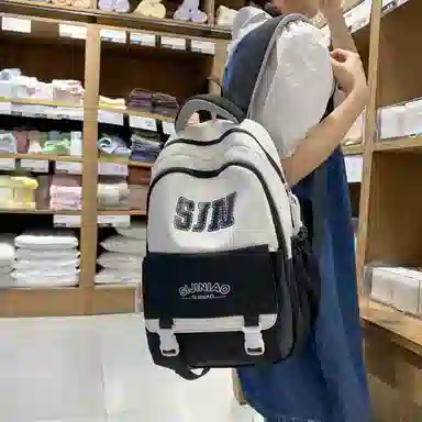 彤彤兔 轻便大容量百搭休闲 尼龙 双肩包 女款 黑色\紫色\粉色\红色\蓝色