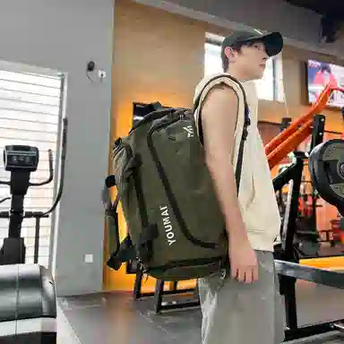 德力熊 休闲简约轻便 牛津布 健身包 男女同款情侣款 黑色桔色卡其色白色黄色军绿色湖蓝色灰色