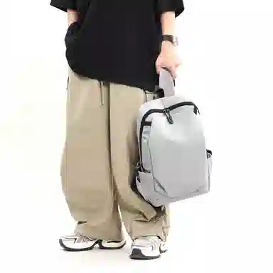 彤彤兔 简约时尚百搭 牛津布 双肩包 男款 黑色\灰色\蓝色