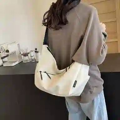 OUZIHUANG Simple Commuter Shoulder Bag Nylon