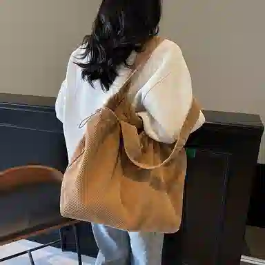 OUZIHUANG Corduroy Tote Bag