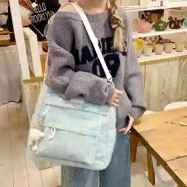 彤彤兔 日系百搭 帆布 帆布包单肩包 女款 多色