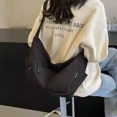 OUZIHUANG Simple Commuter Shoulder Bag Nylon