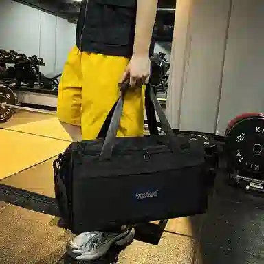 德力熊 出差便携 尼龙 健身包 男女同款情侣款 黑色粉色红色卡其色蓝色军绿色灰色