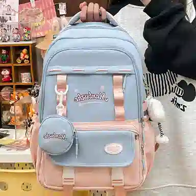 彤彤兔 韩版可爱书包简约 尼龙布 双肩包 常规 男女同款情侣款 多色