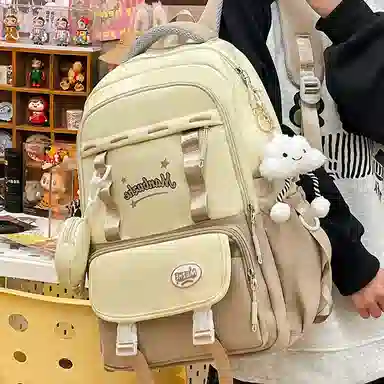 彤彤兔 韩版可爱书包简约 尼龙布 双肩包 常规 男女同款情侣款 多色