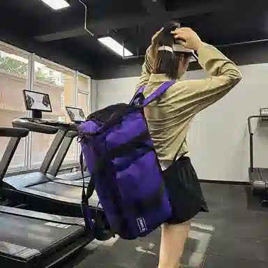 德力熊 大容量训练包多功能干湿分离 牛津布 健身包 男女同款情侣款 黑色\粉色\灰色\酒红色\黄色\紫色\青绿色\桔色