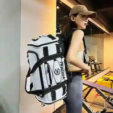 德力熊 短途斜挎包大容量 尼龙布 健身包 男女同款情侣款 黑色\粉色\卡其色\蓝色\黄色\白色\青绿色