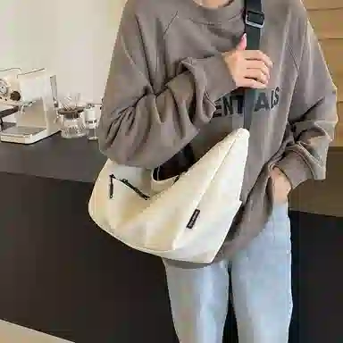 OUZIHUANG Simple Commuter Shoulder Bag Nylon