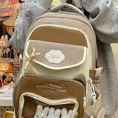 彤彤兔 书包可爱韩版风撞色大容 尼龙 双肩包 男女同款情侣款 多色