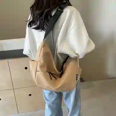 OUZIHUANG Simple Commuter Shoulder Bag Nylon