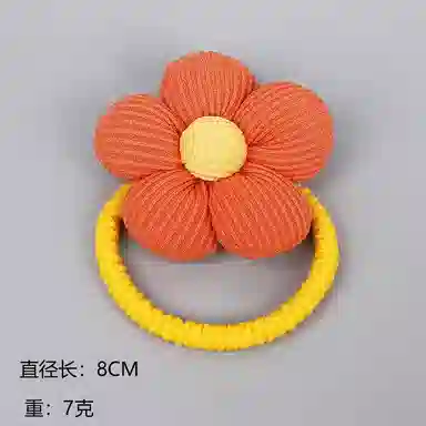 彤彤兔 填充棉可爱小花朵丸子头马尾皮筋不伤发少女高弹力 布料 发绳 女款