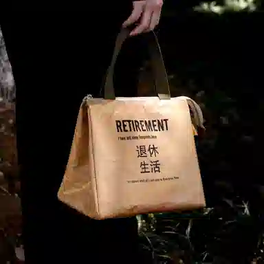 OUZIHUANG Lunch Bag Brown