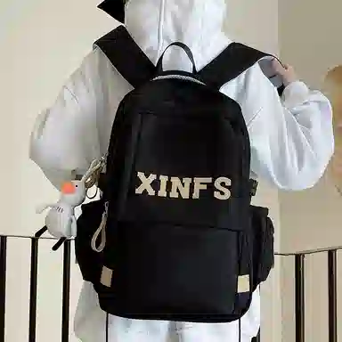 彤彤兔 韩系时尚百搭学生 尼龙 书包背包双肩包 男女同款情侣款 多色