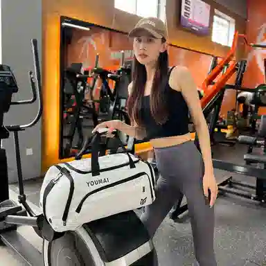 德力熊 休闲简约轻便 牛津布 健身包 男女同款情侣款 黑色桔色卡其色白色黄色军绿色湖蓝色灰色