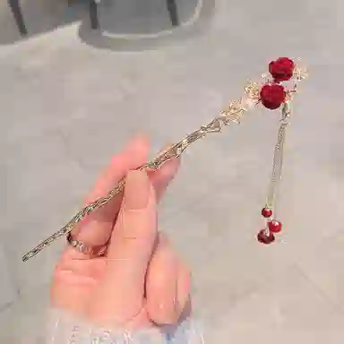 彤彤兔 玫瑰古风国风 发簪 女款