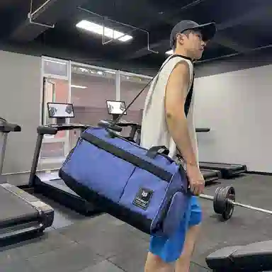 德力熊 干湿分离训练大容量短途旅行包 尼龙 健身包 男女同款情侣款 黑色/粉色/灰色/红色/黄色/蓝色/青绿色