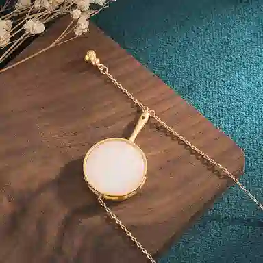 彤彤兔 中式珐琅彩绘宫廷风复古锁骨链 铜 项链 女款