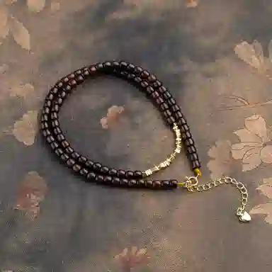 仙源 老型珠 碎银子招财 紫檀 木作手串 男女同款情侣款