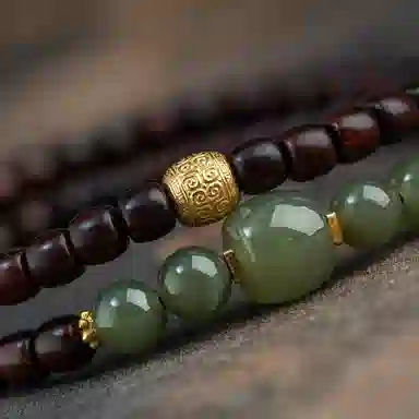 仙源 老型珠 碎银子招财 紫檀 木作手串 男女同款情侣款