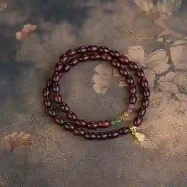 仙源 老型珠 碎银子招财 紫檀 木作手串 男女同款情侣款