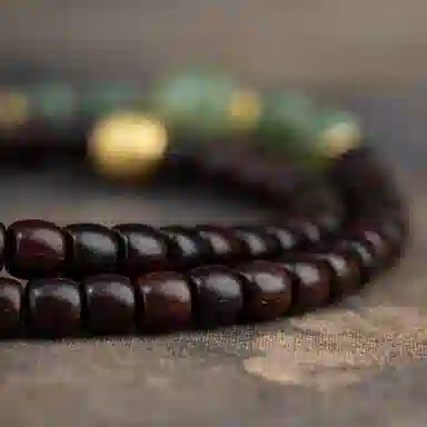 仙源 老型珠 碎银子招财 紫檀 木作手串 男女同款情侣款