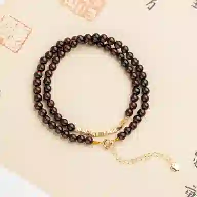 仙源 老型珠 碎银子招财 紫檀 木作手串 男女同款情侣款