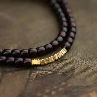 仙源 老型珠 碎银子招财 紫檀 木作手串 男女同款情侣款