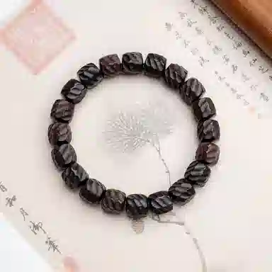 仙源 老型珠 碎银子招财 紫檀 木作手串 男女同款情侣款