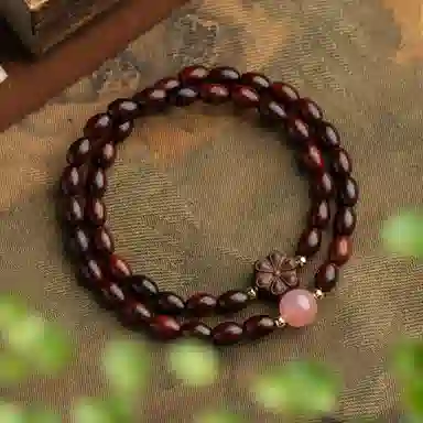 仙源 老型珠 碎银子招财 紫檀 木作手串 男女同款情侣款
