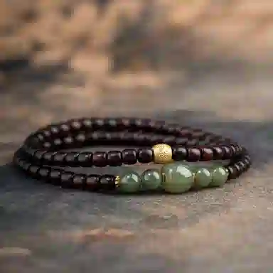 仙源 老型珠 碎银子招财 紫檀 木作手串 男女同款情侣款