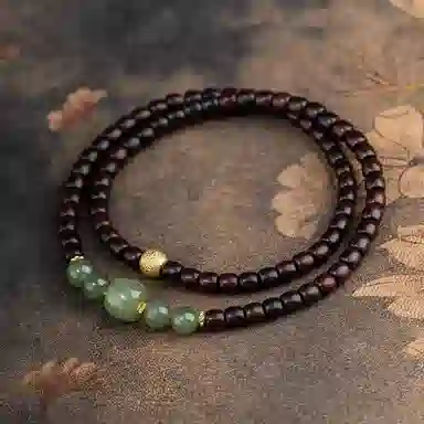 仙源 老型珠 碎银子招财 紫檀 木作手串 男女同款情侣款