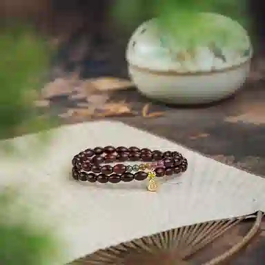 仙源 老型珠 碎银子招财 紫檀 木作手串 男女同款情侣款