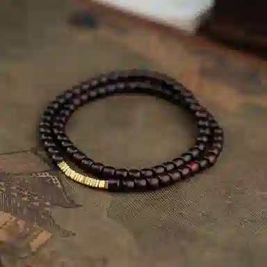 仙源 老型珠 碎银子招财 紫檀 木作手串 男女同款情侣款