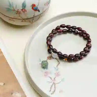 仙源 老型珠 碎银子招财 紫檀 木作手串 男女同款情侣款