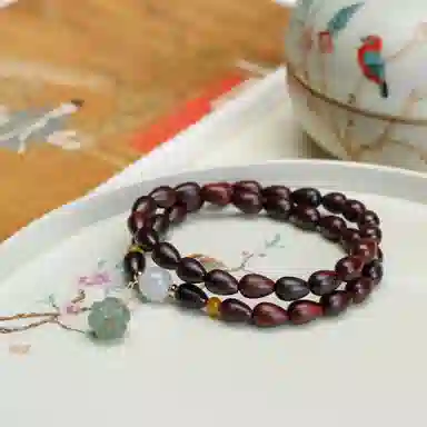 仙源 老型珠 碎银子招财 紫檀 木作手串 男女同款情侣款