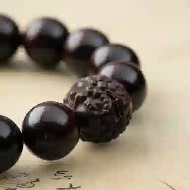 仙源 老型珠 碎银子招财 紫檀 木作手串 男女同款情侣款